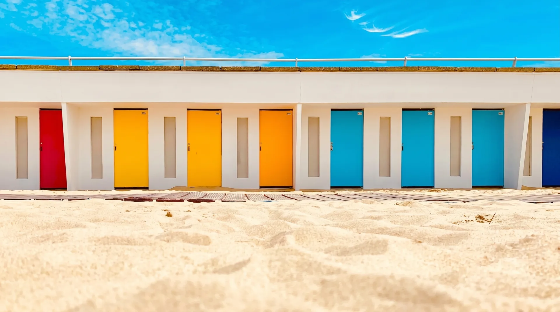 Cabines de plage colorées du Touquet-Paris-Plage